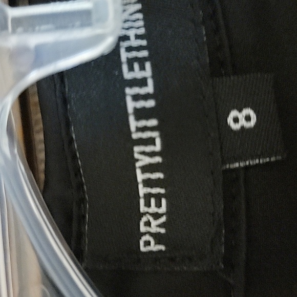 PrettyLittleThing Black Satin Dress - Picture 2 of 7